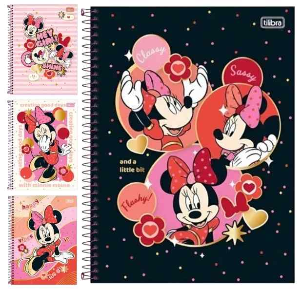 CADERNO 10X1 MINIE MET